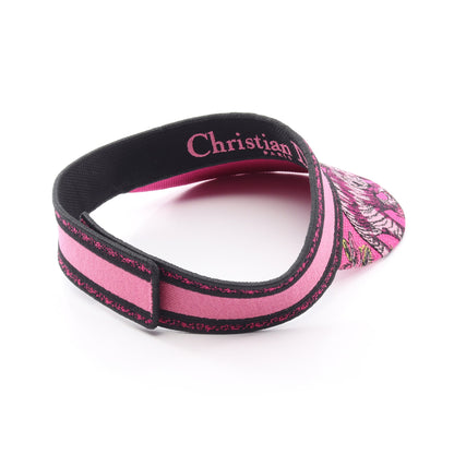 トワル ドゥ ジュイ サンバイザー コットン ピンク ブラック クリスチャンディオール 財布・小物 Christian Dior