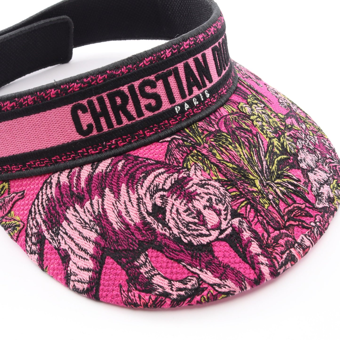トワル ドゥ ジュイ サンバイザー コットン ピンク ブラック クリスチャンディオール 財布・小物 Christian Dior