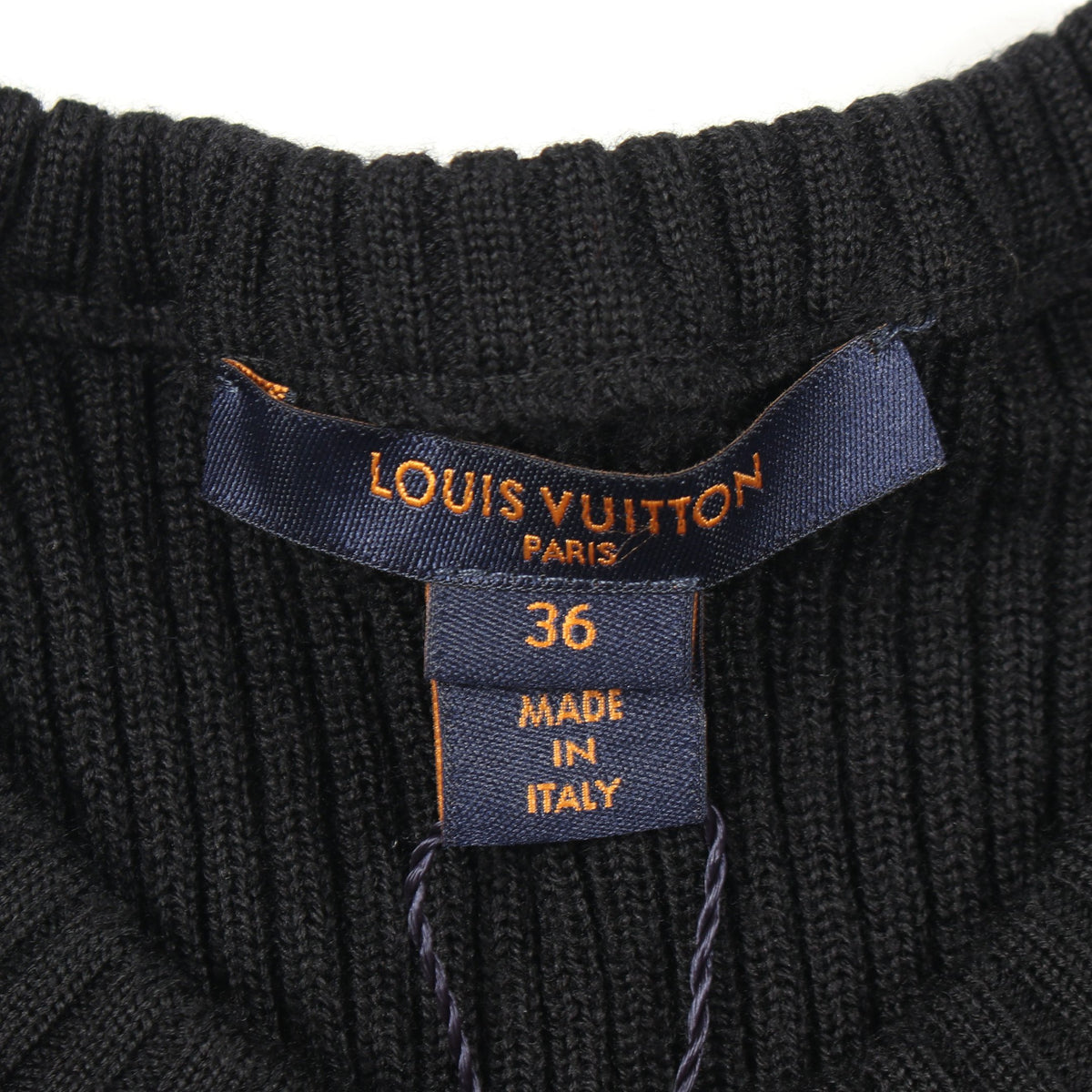 PRINTED BI MATERIAL DRESS ワンピース ウール シルク ブラック アイボリー マルチカラー ルイヴィトン ワンピース LOUIS VUITTON