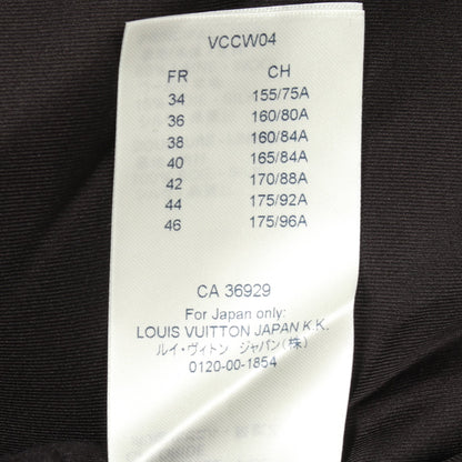 PRINTED BI MATERIAL DRESS ワンピース ウール シルク ブラック アイボリー マルチカラー ルイヴィトン ワンピース LOUIS VUITTON