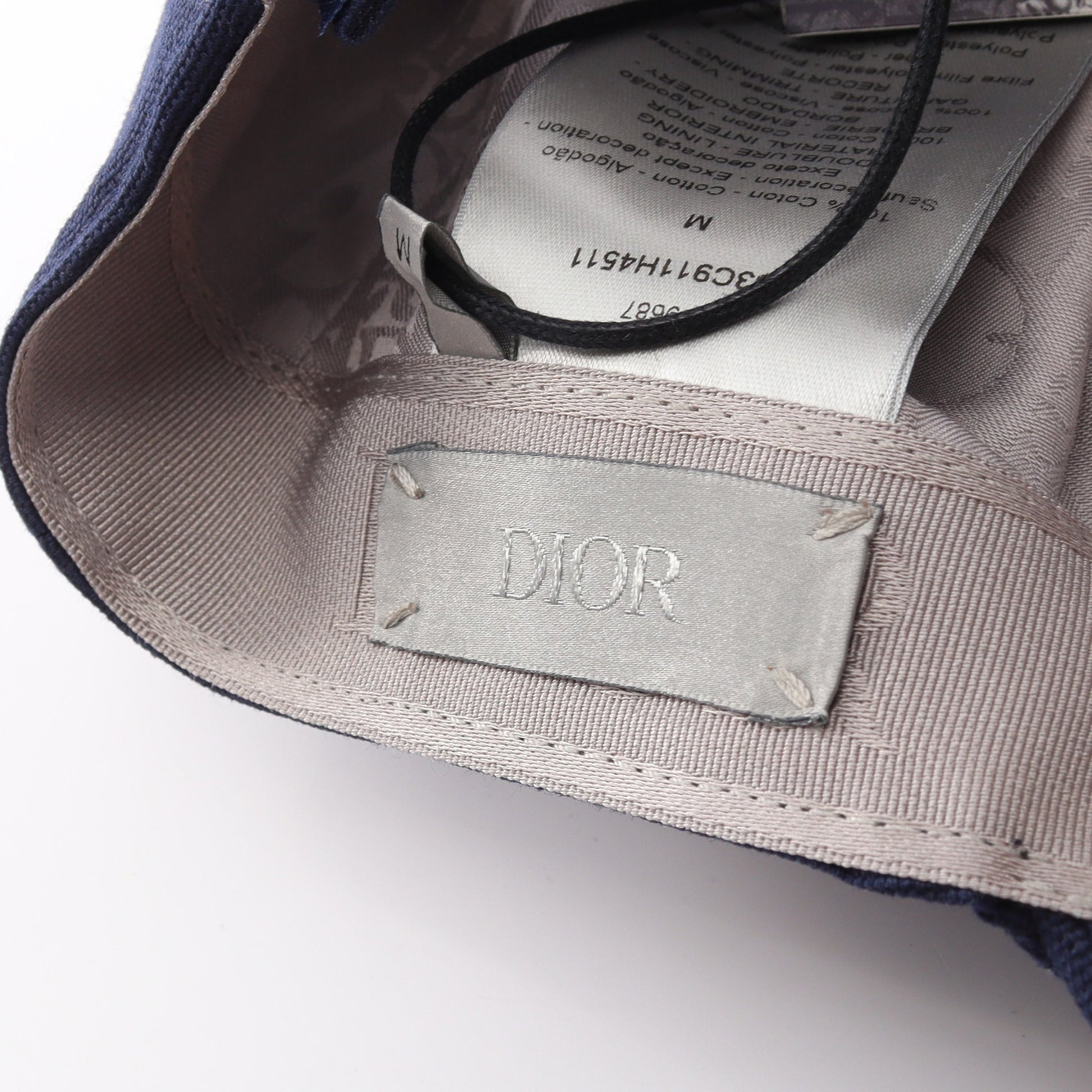DIOR TEARS キャップ 帽子 コットン ラインストーン ネイビー クリスチャンディオール 財布・小物 Christian Dior