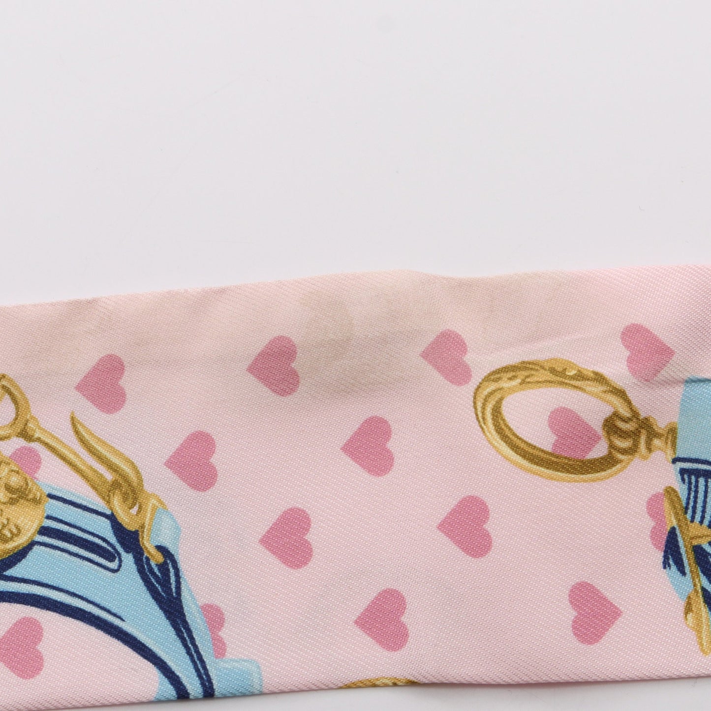 ツイリー Brides de Gala Love リボン スカーフ シルク ライトピンク ライトブルー マルチカラー エルメス 財布・小物 HERMES