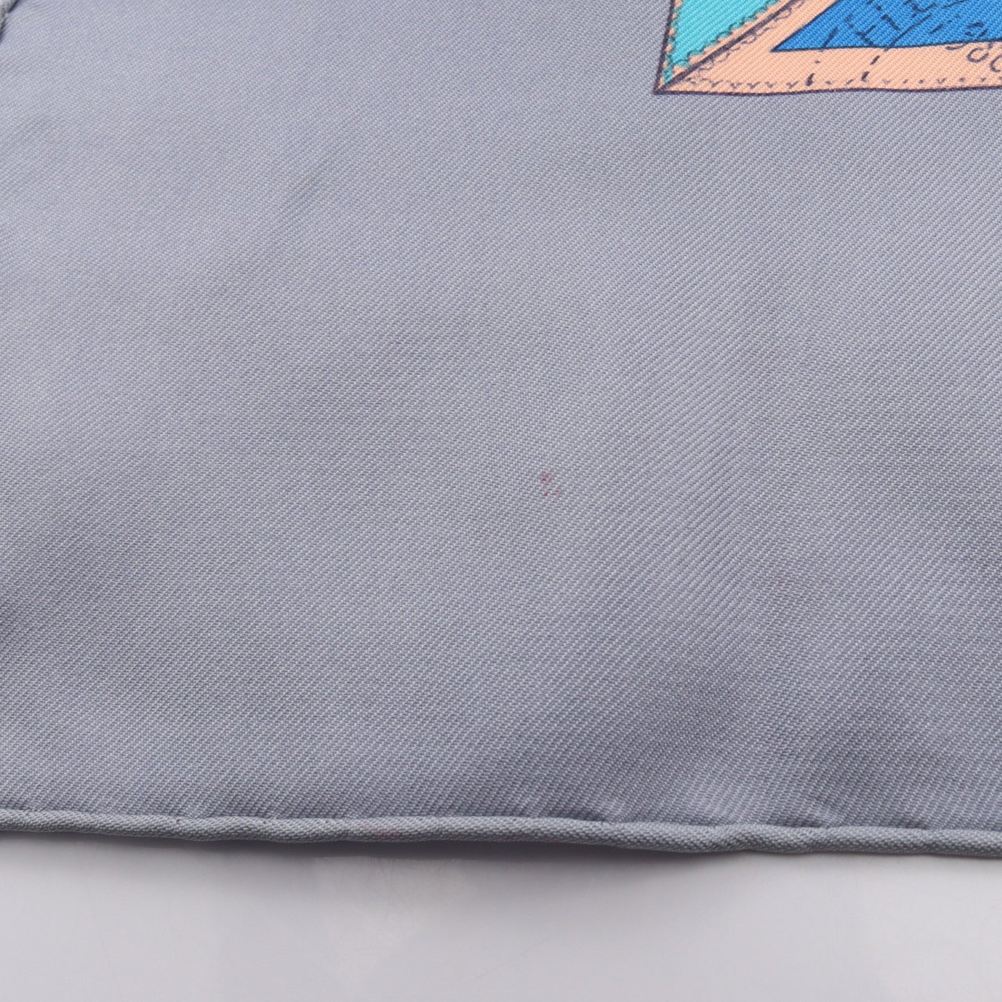 カレ90 CORRESPONDANCE スカーフ シルク グレー マルチカラー エルメス