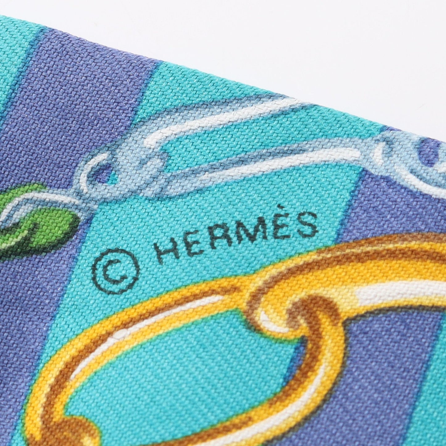 ツイリー BRIDES de GALA リボン スカーフ シルク エメラルドグリーン グリーン マルチカラー エルメス 財布・小物 HERMES