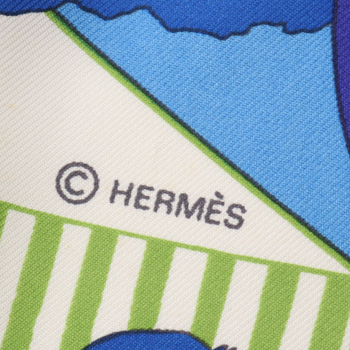カレ90 feria de sevilla スカーフ シルク ブルー マルチカラー エルメス 財布・小物 HERMES