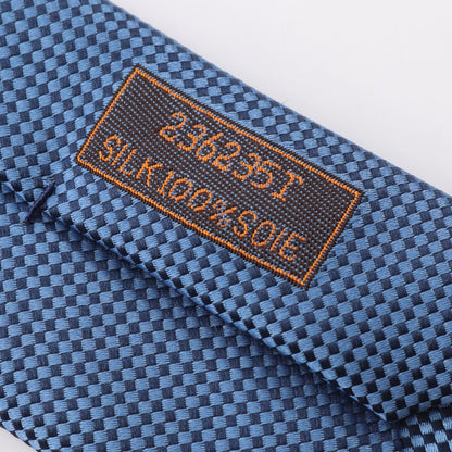 総柄 ネクタイ シルク ブルー ネイビー エルメス 財布・小物 HERMES