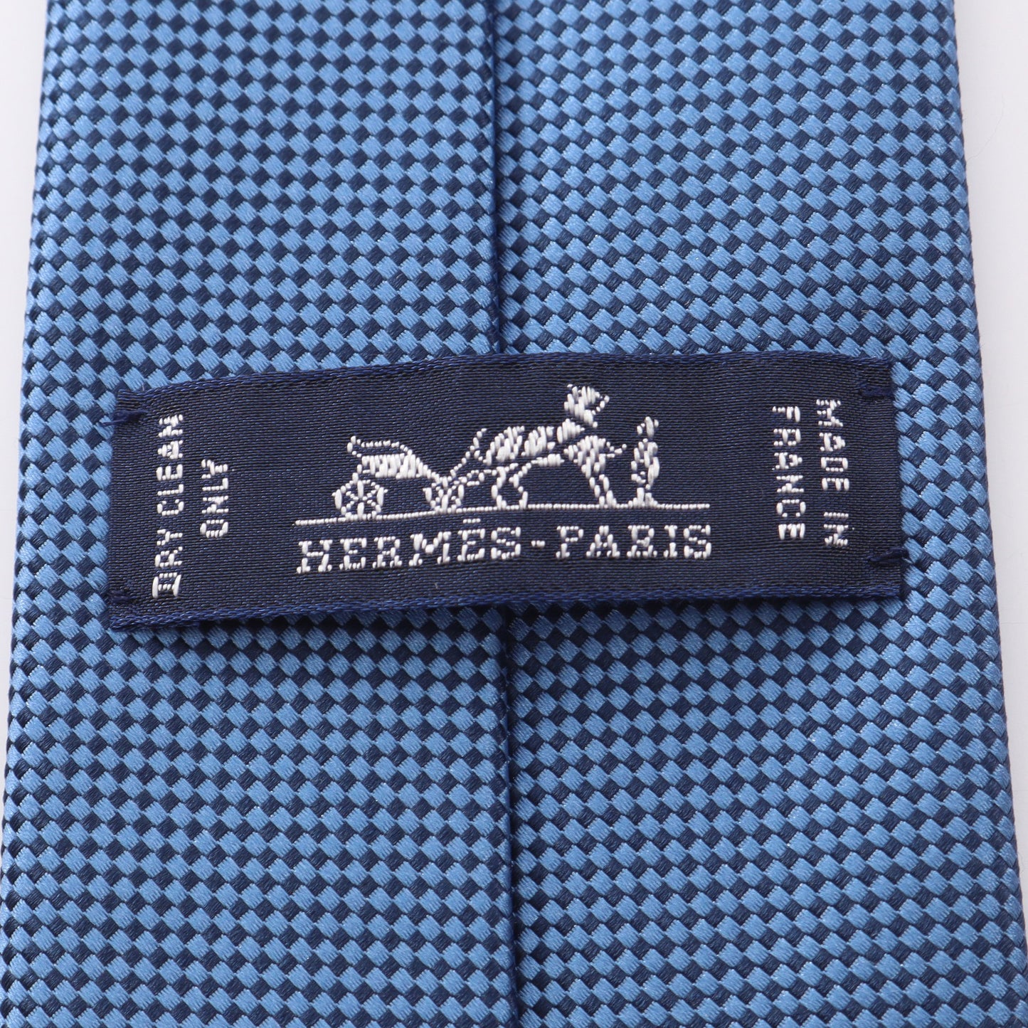 総柄 ネクタイ シルク ブルー ネイビー エルメス 財布・小物 HERMES
