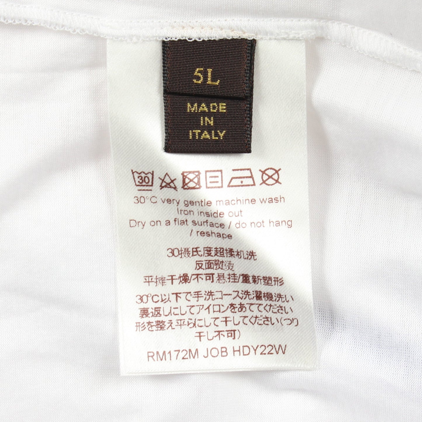ポケット付き プリント クルーネック 半袖Tシャツ コットン ホワイト ブルー ルイヴィトン