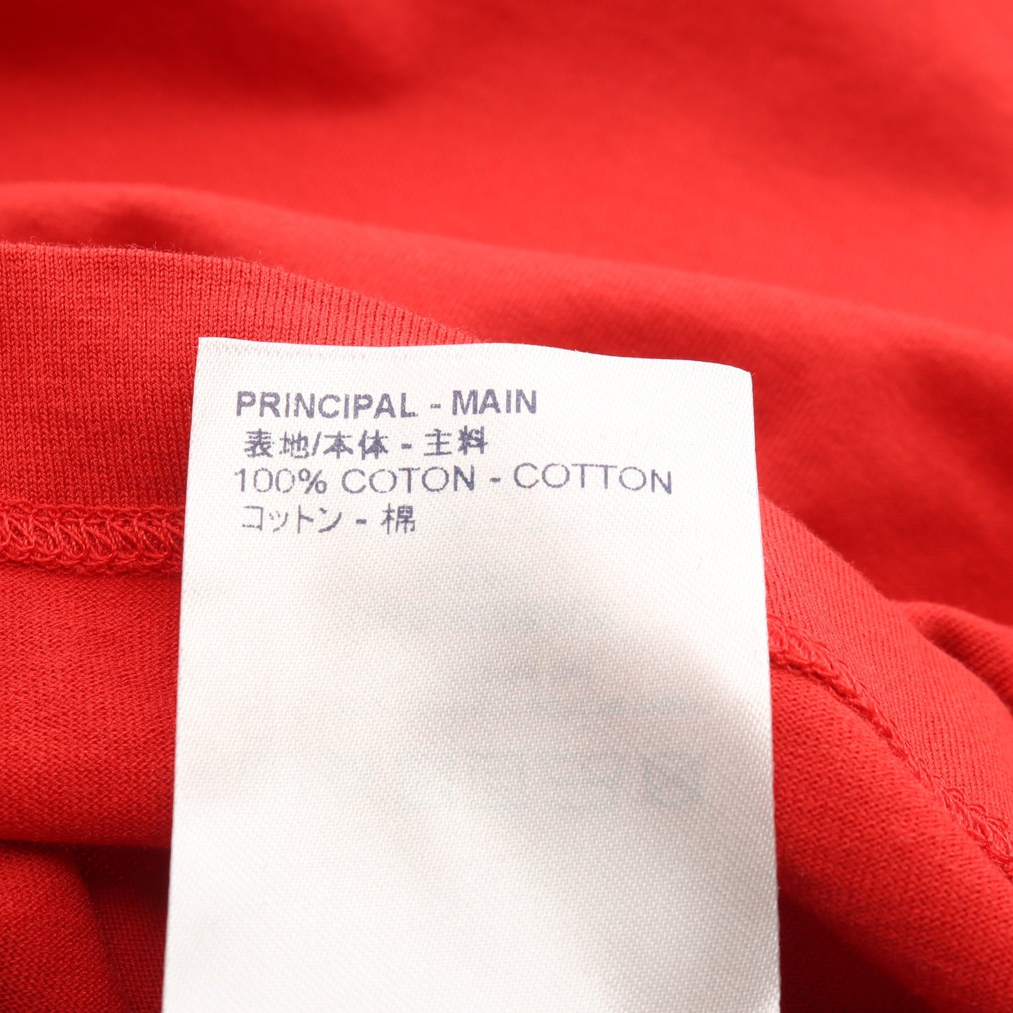 トランプバック クルーネック 半袖Tシャツ コットン レッド ホワイト ルイヴィトン
