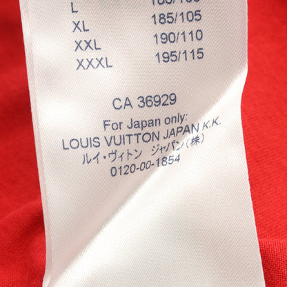 トランプバック クルーネック 半袖Tシャツ コットン レッド ホワイト ルイヴィトン