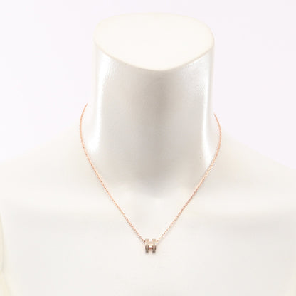 MINI POP H ミニポップアッシュ マロングラッセ ネックレス GP ピンクゴールド ベージュ エルメス アクセサリー HERMES