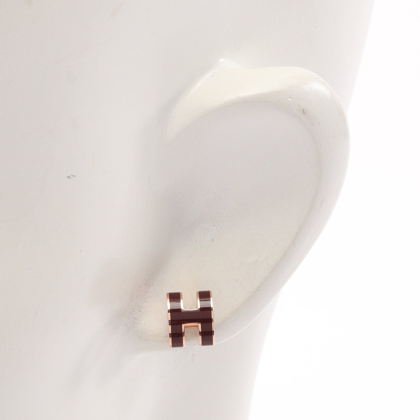 MINI POP H ミニポップアッシュ ルージュアッシュ ピアス GP ピンクゴールド ボルドー エルメス