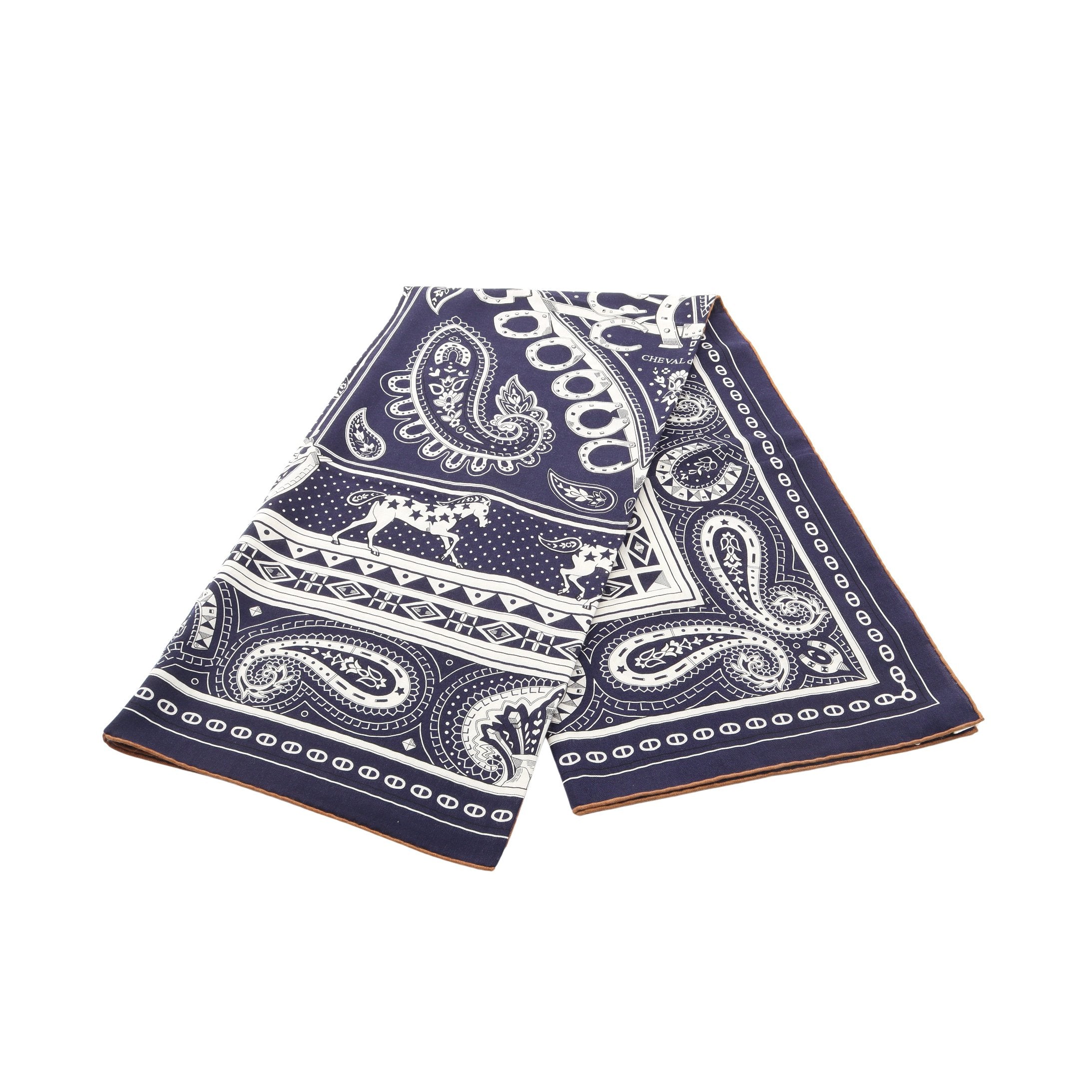 カレジェアン カレ140 Cheval de Coeur Bandana スカーフ ショール