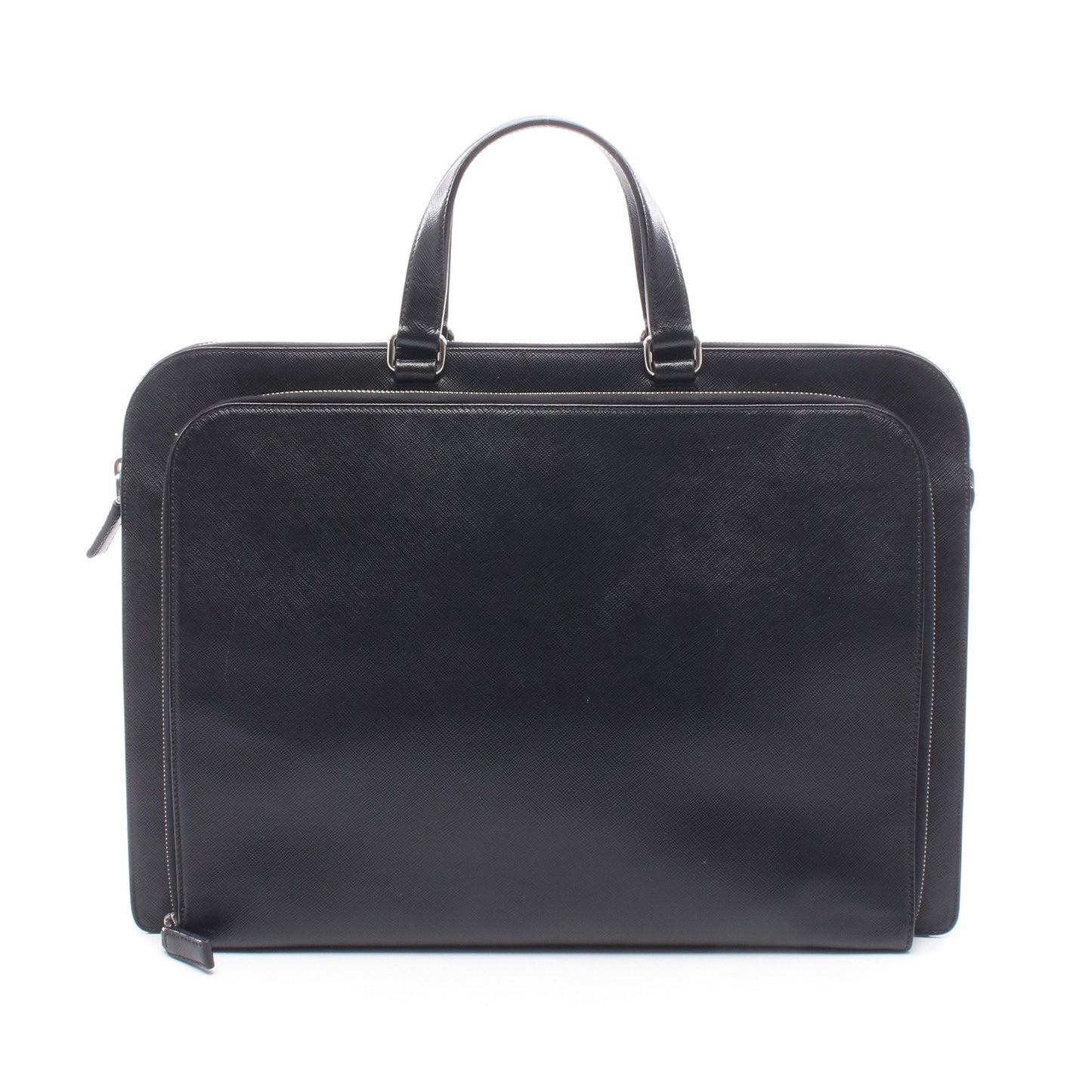 SAFFIANO TRAVEL ビジネスバッグ ブリーフケース レザー ブラック プラダ