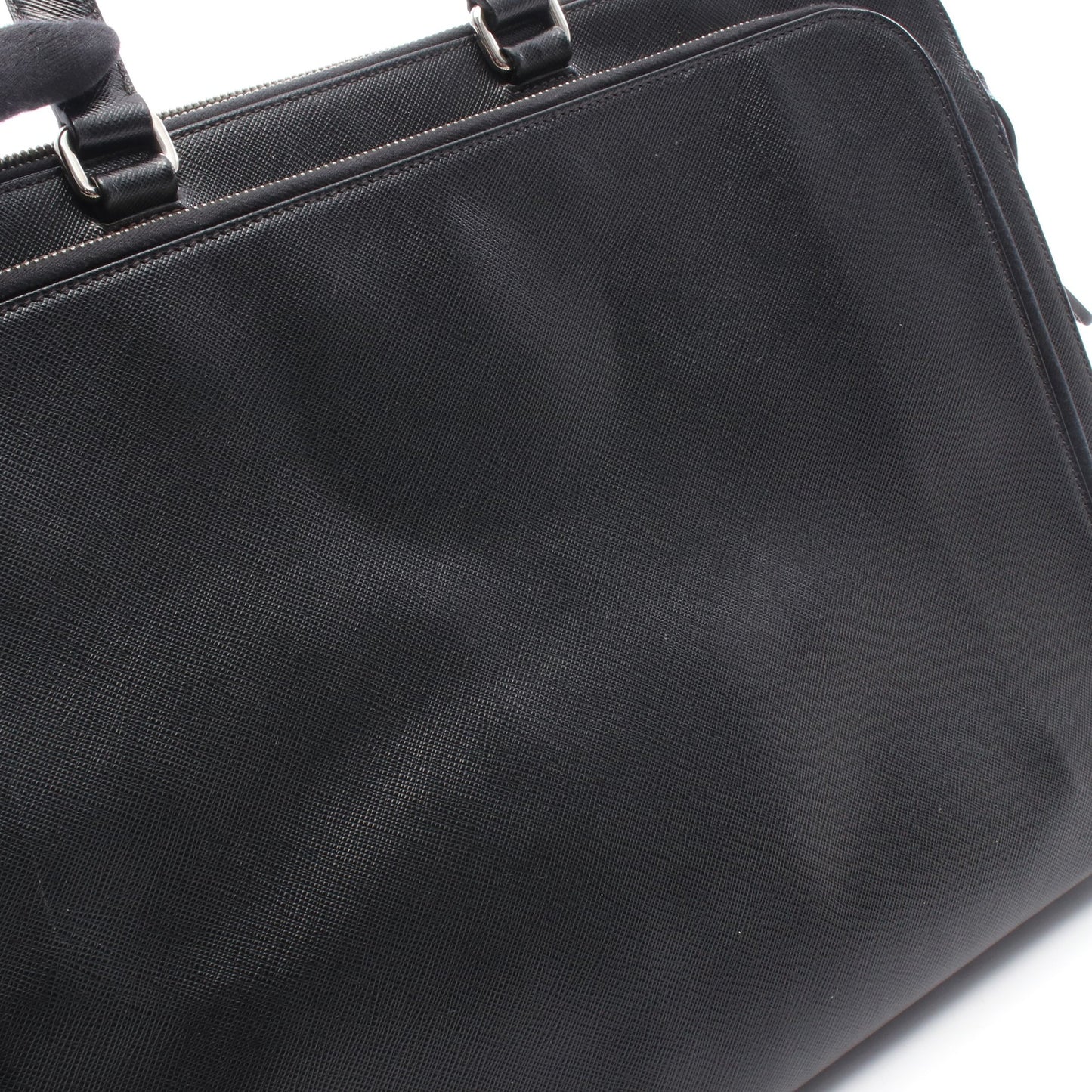 SAFFIANO TRAVEL ビジネスバッグ ブリーフケース レザー ブラック プラダ