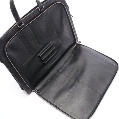 SAFFIANO TRAVEL ビジネスバッグ ブリーフケース レザー ブラック プラダ