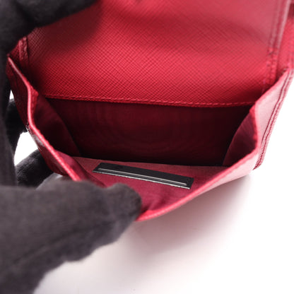 SAFFIANO METAL 三つ折り財布 サフィアーノレザー ピンクパープル プラダ