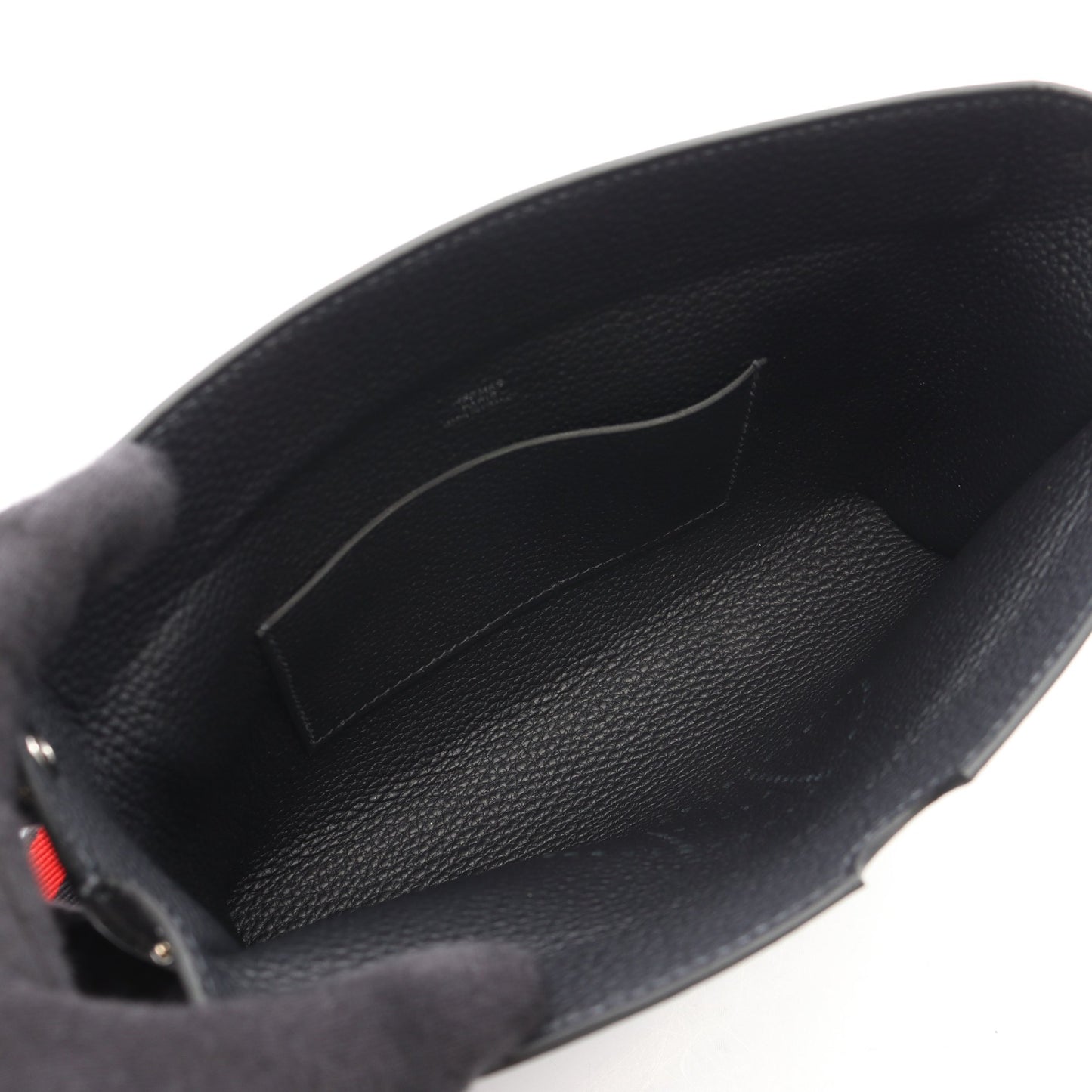 ヴィド ポッシュ キャバン ショルダーバッグ トゴ ダークネイビー シルバー金具 K刻印 エルメス