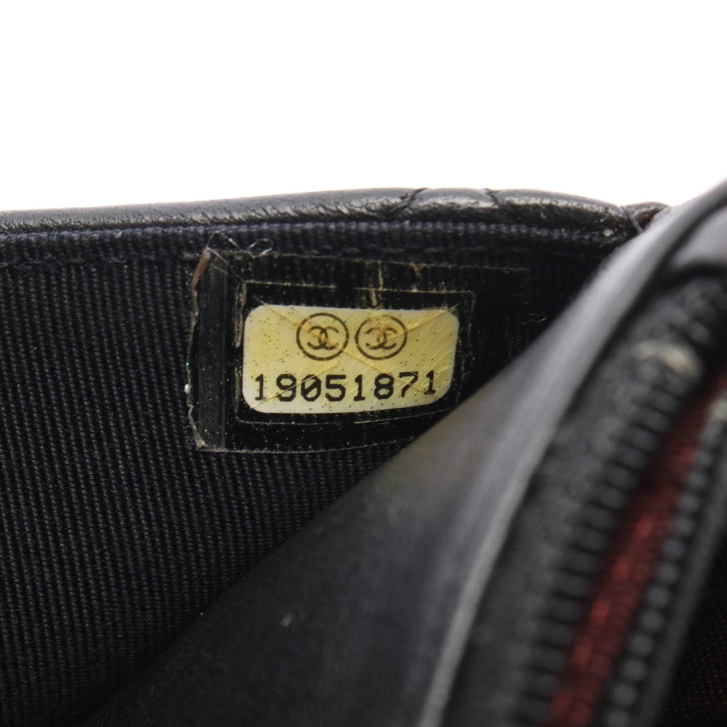マトラッセ チェーンウォレット ラムスキン ブラック シルバー金具 シャネル