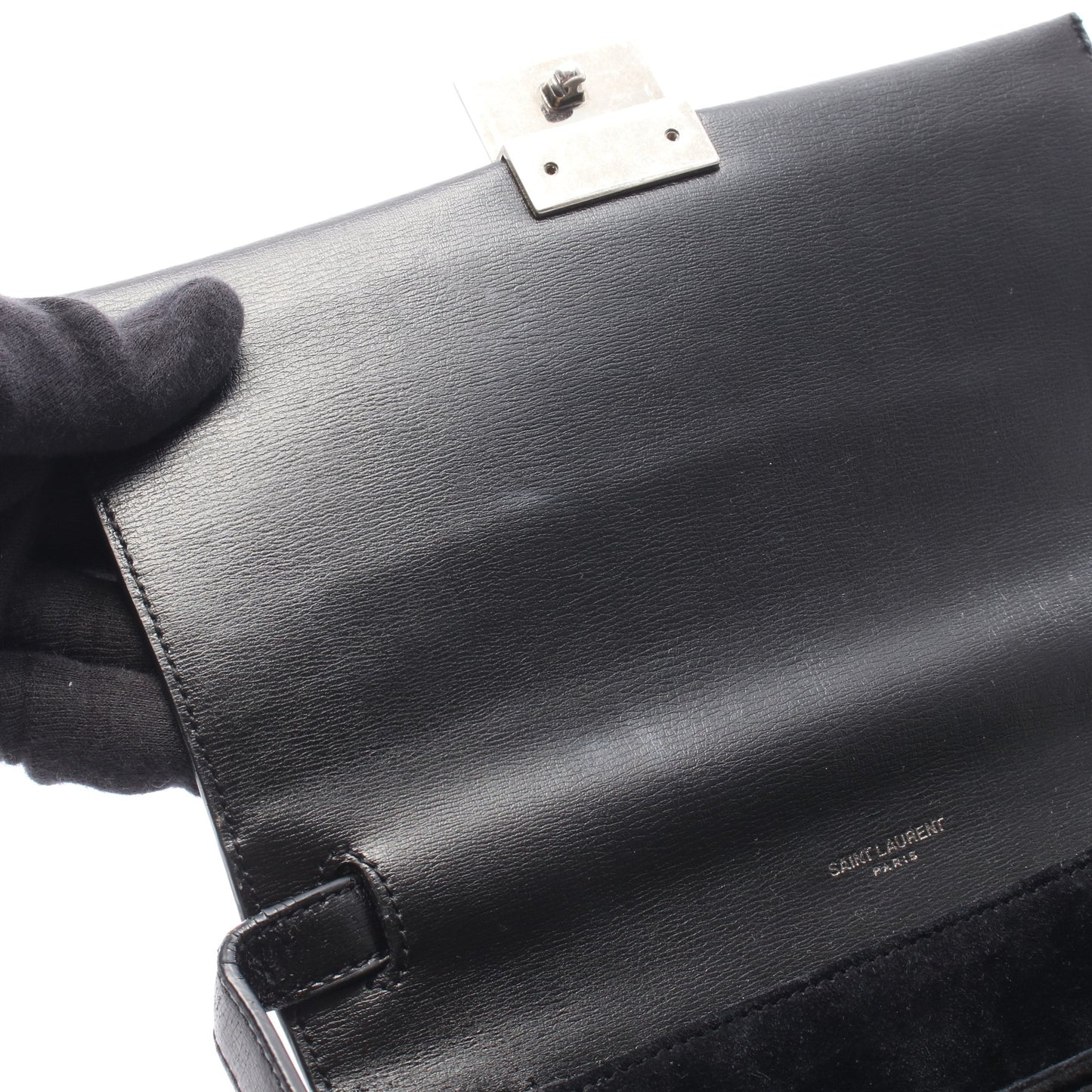 ベルシャス ミディアム 2WAY ショルダーバッグ レザー ブラック サンローランパリ