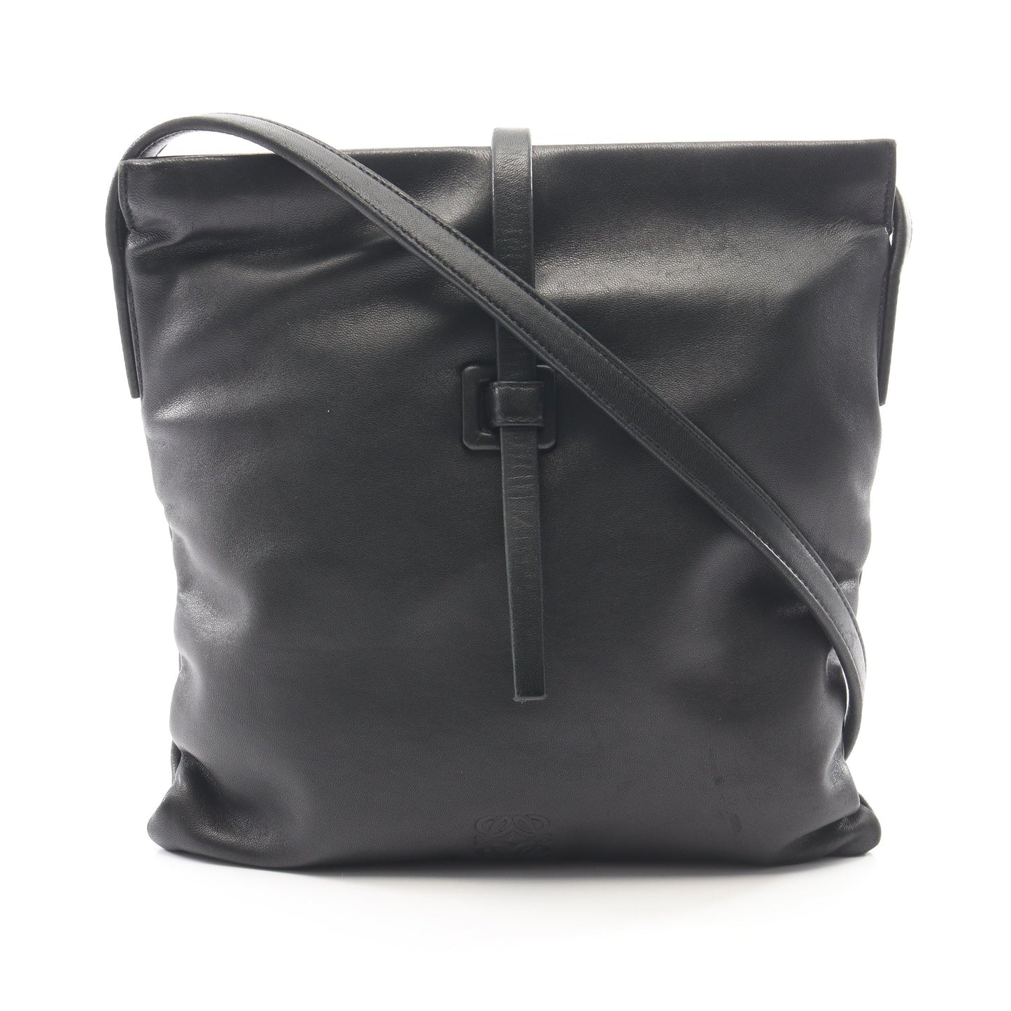 アナグラム ショルダーバッグ レザー ブラック ロエベ バッグ LOEWE