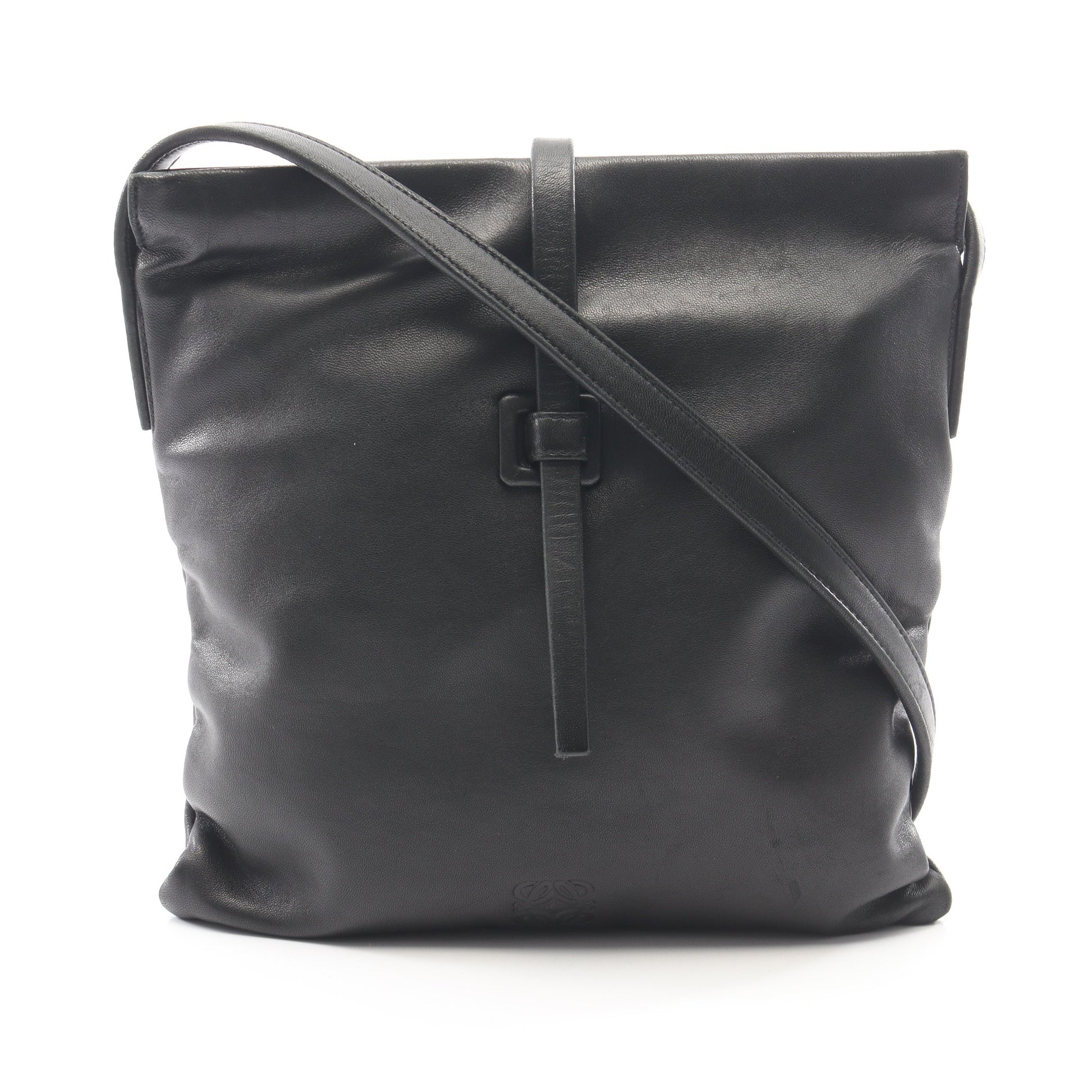 アナグラム ショルダーバッグ レザー ブラック ロエベ バッグ LOEWE