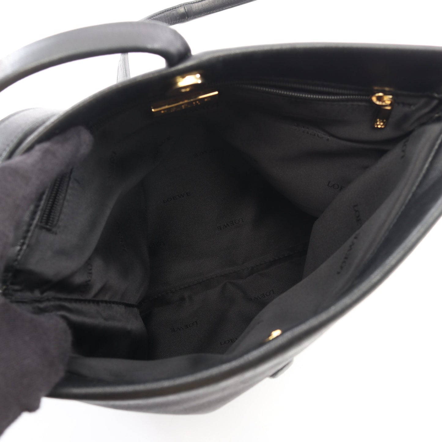 アナグラム ショルダーバッグ レザー ブラック ロエベ バッグ LOEWE