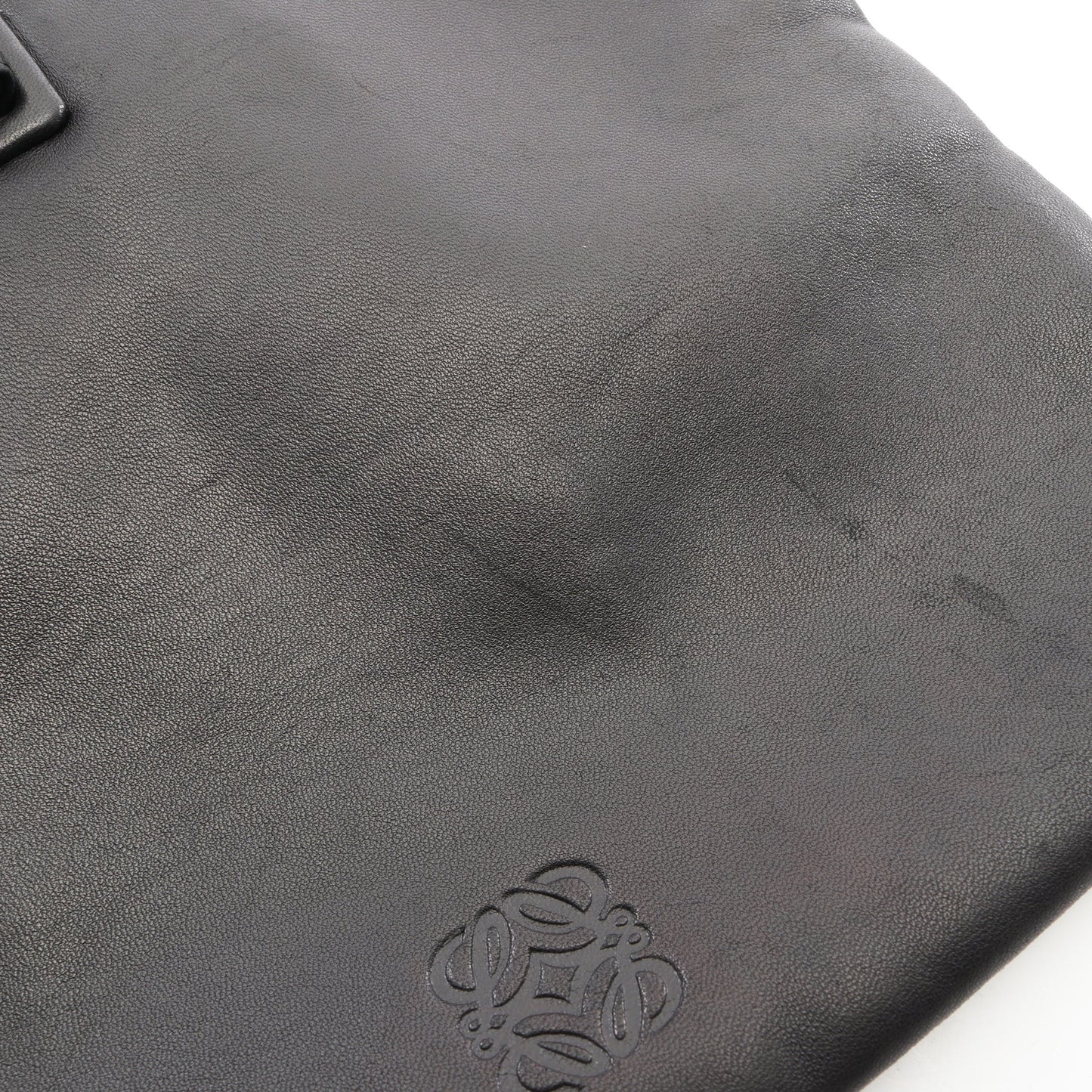 アナグラム ショルダーバッグ レザー ブラック ロエベ バッグ LOEWE