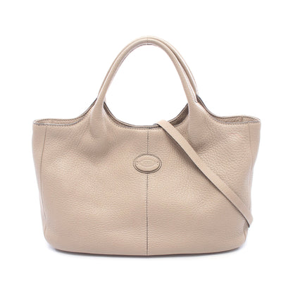 ALH SHOPPING PICCOLA 2WAY ハンドバッグ トートバッグ レザー グレーベージュ トッズ