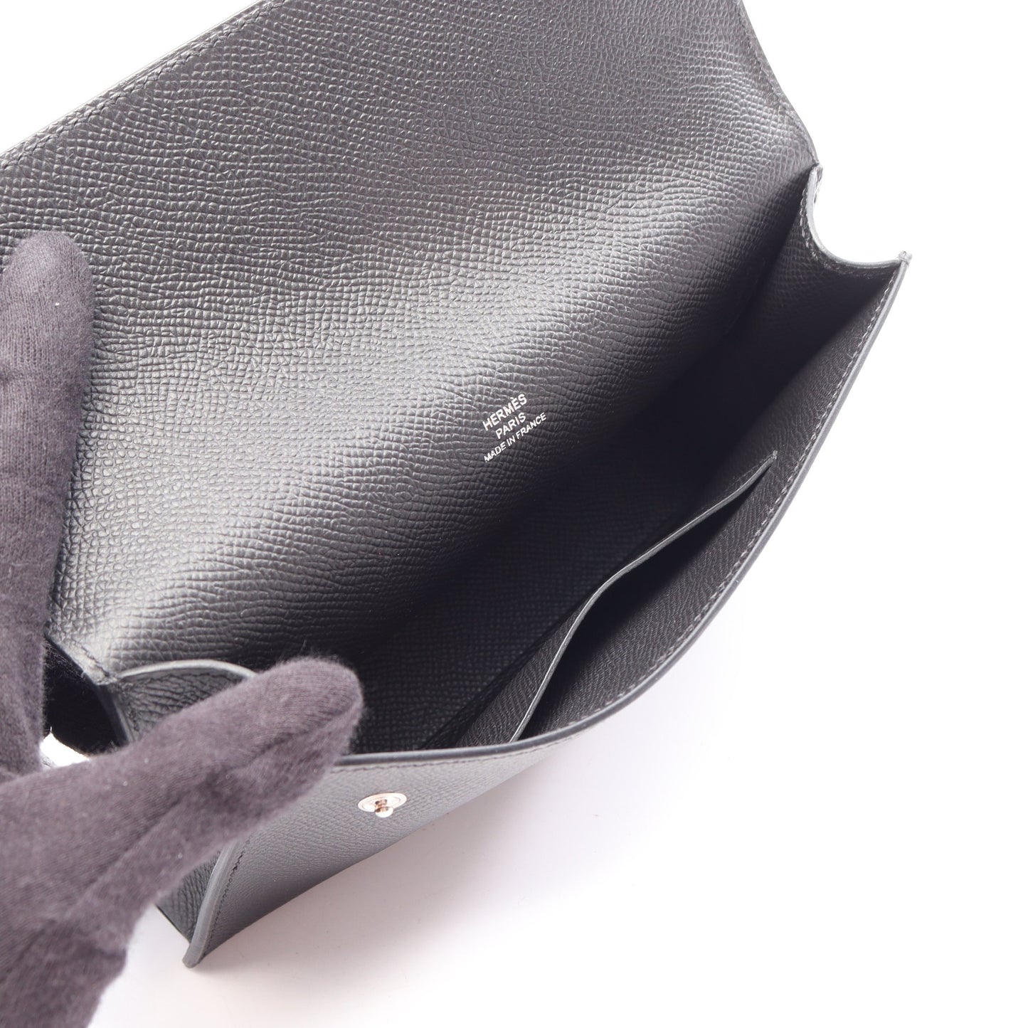 ナップ トゥーゴー ショルダーバッグ ヴォーエプソン ブラック シルバー金具 K刻印 エルメス