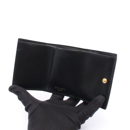 VITELLO MOVE コンパクトウォレット 三つ折り財布 レザー ブラック プラダ
