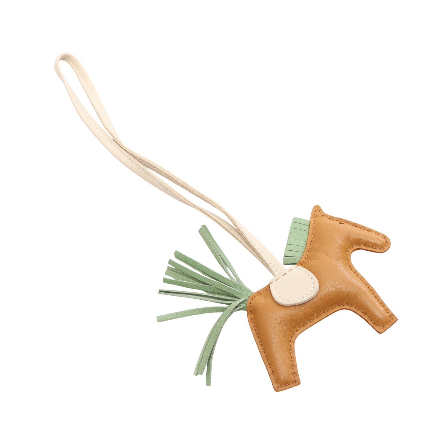 ロデオPM セサミ クレ ヴェールクリケット バッグチャーム アニョーミロ ライトブラウン オフホワイト ライトグリーン Z刻印 エルメス