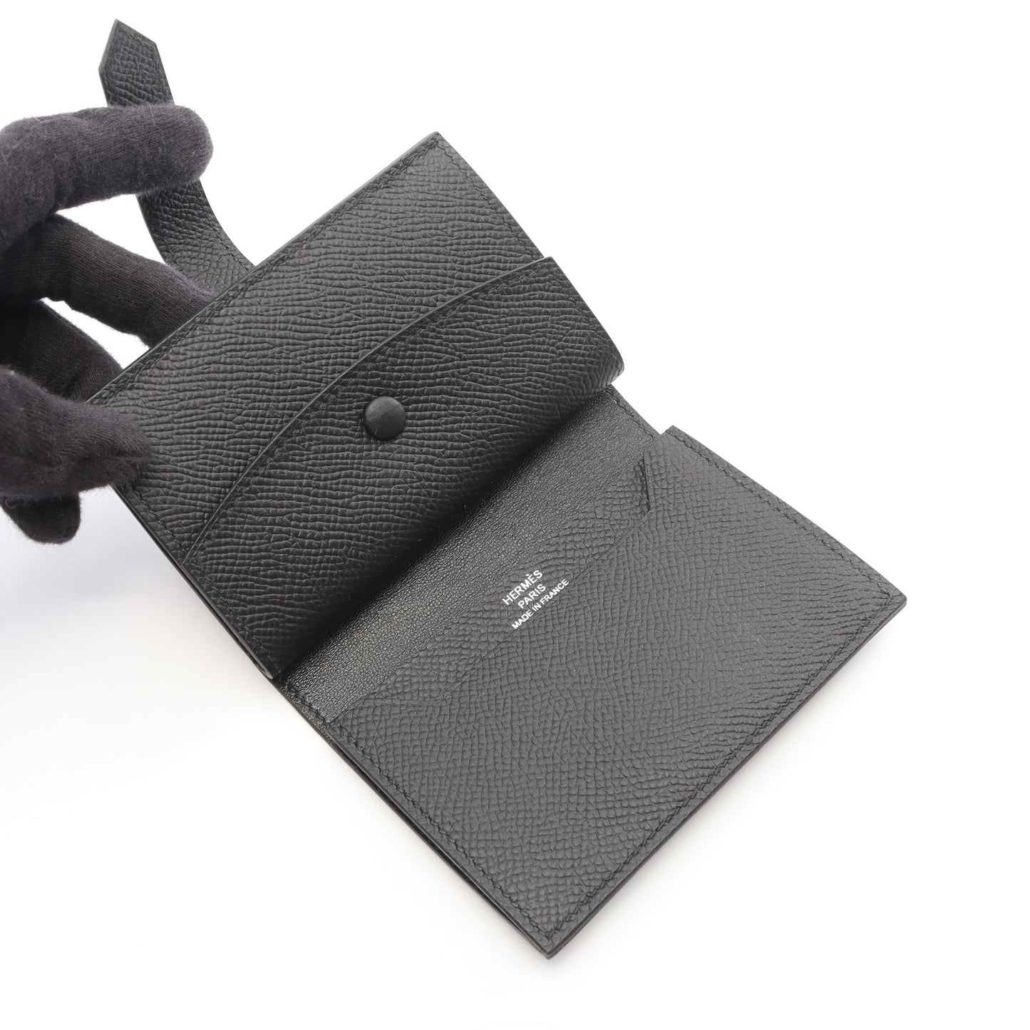 ベアンミニ カードケース ヴォーエプソン ブラック ブラック金具 U刻印 エルメス 財布・小物 HERMES