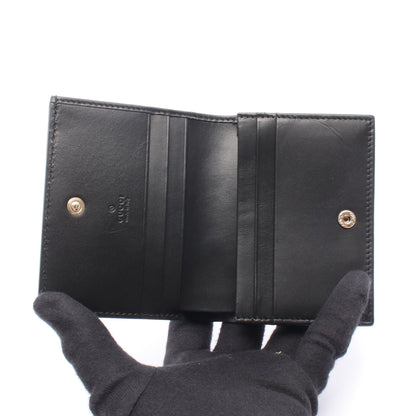 グッチシマ 二つ折り財布 札入れ レザー ブラック グッチ