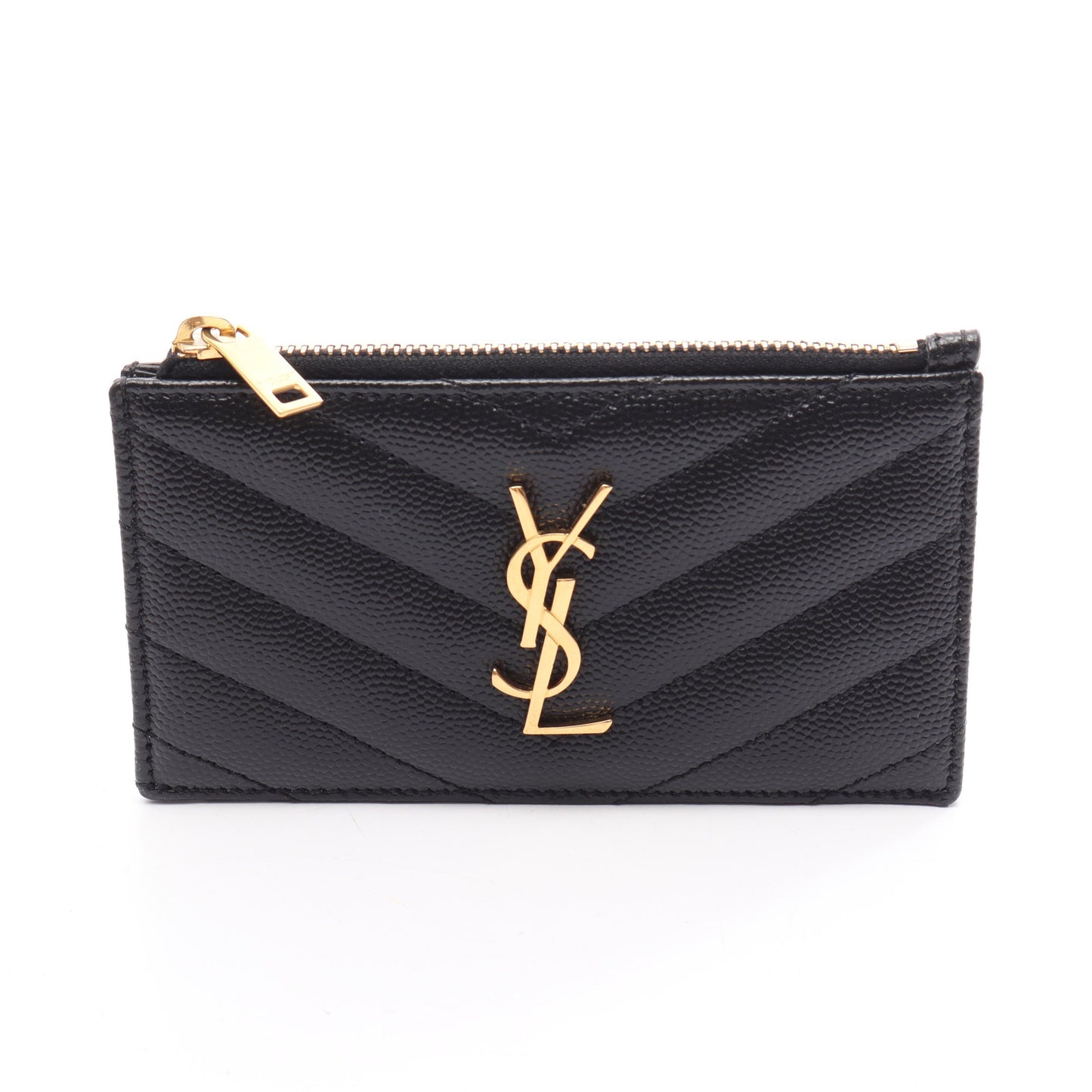 モノグラム フラグメント カードケース レザー ブラック サンローランパリ 財布・小物 SAINT LAURENT PARIS