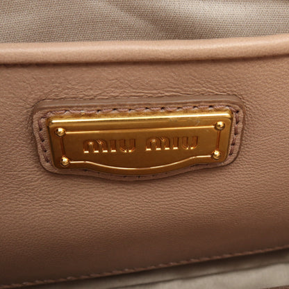 MATELASSE' マテラッセ ハンドバッグ レザー ピンクベージュ ミュウミュウ バッグ miu miu