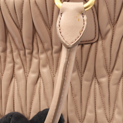 MATELASSE' マテラッセ ハンドバッグ レザー ピンクベージュ ミュウミュウ バッグ miu miu