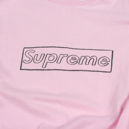 Supreme × Kaws Chalk Logo Tee 21SS 半袖Tシャツ コットン ピンク シュプリーム