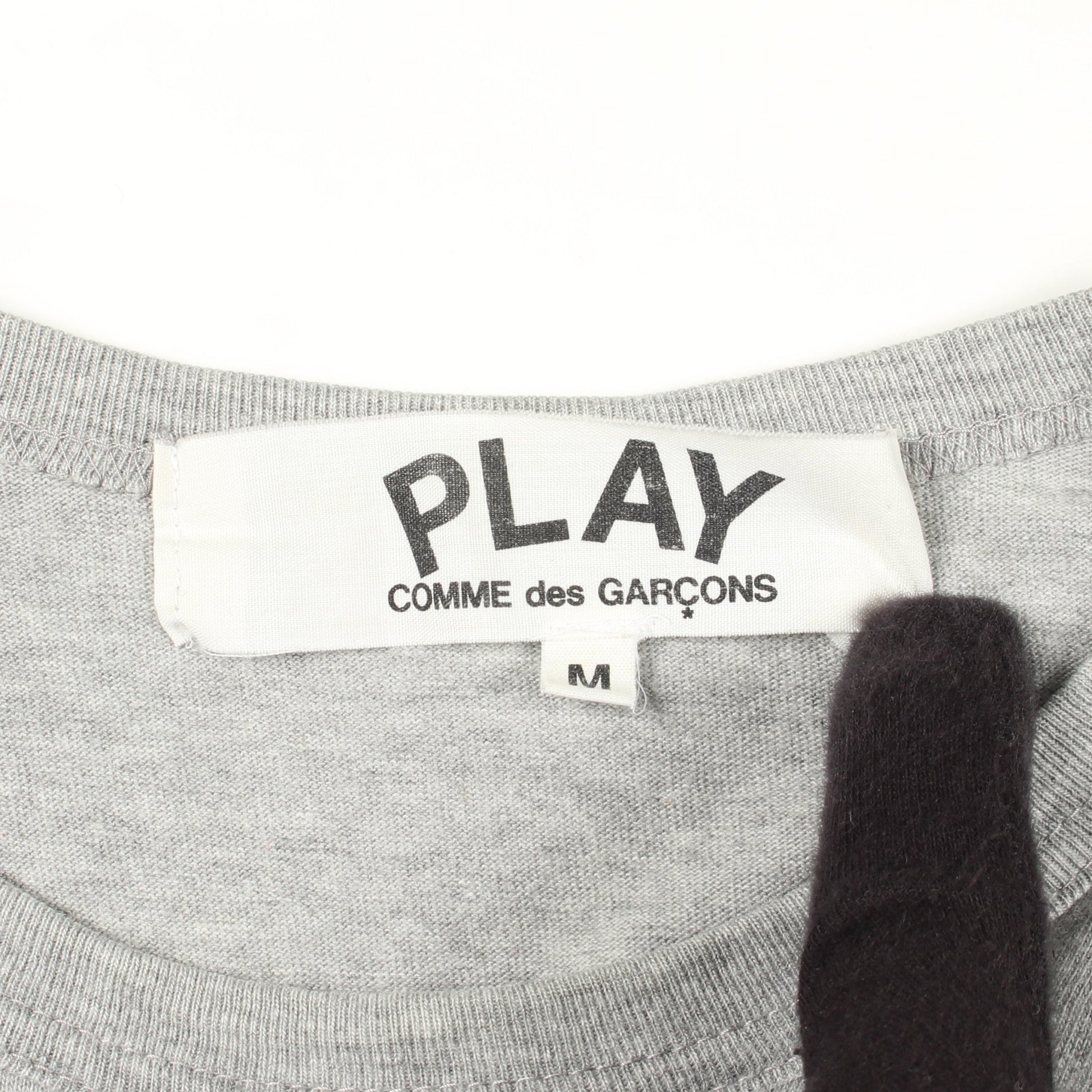 ハートロゴ 半袖Tシャツ コットン グレー プレイコムデギャルソン トップス PLAY COMME des GARCONS
