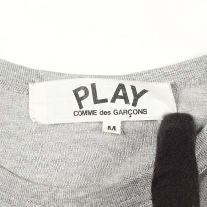 ハートロゴ 半袖Tシャツ コットン グレー プレイコムデギャルソン トップス PLAY COMME des GARCONS