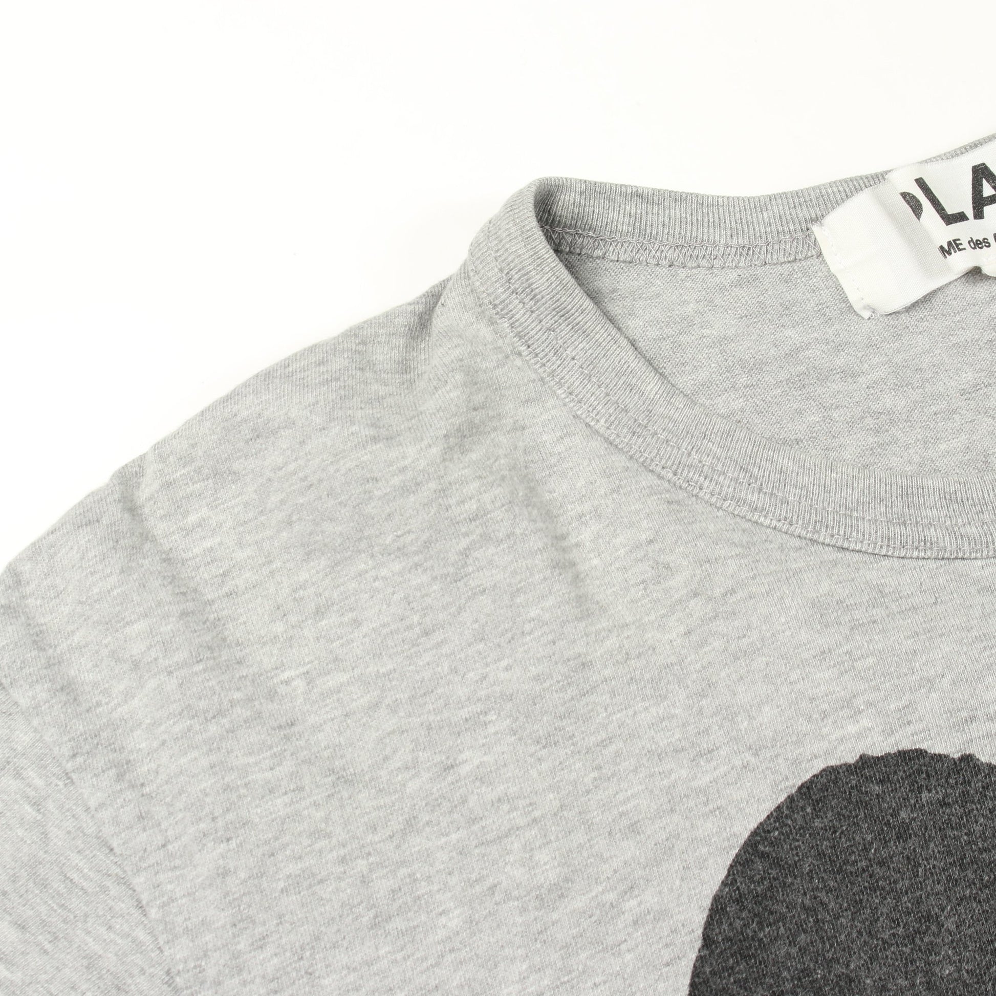 ハートロゴ 半袖Tシャツ コットン グレー プレイコムデギャルソン トップス PLAY COMME des GARCONS