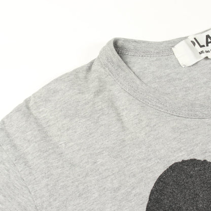 ハートロゴ 半袖Tシャツ コットン グレー プレイコムデギャルソン トップス PLAY COMME des GARCONS