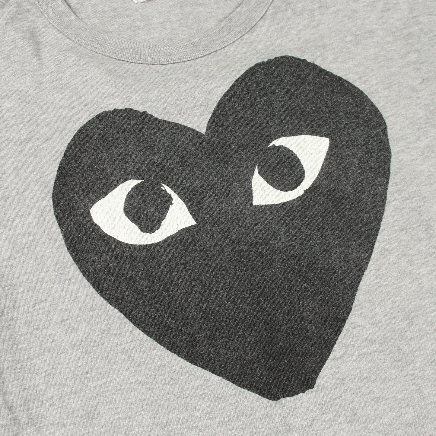 ハートロゴ 半袖Tシャツ コットン グレー プレイコムデギャルソン トップス PLAY COMME des GARCONS