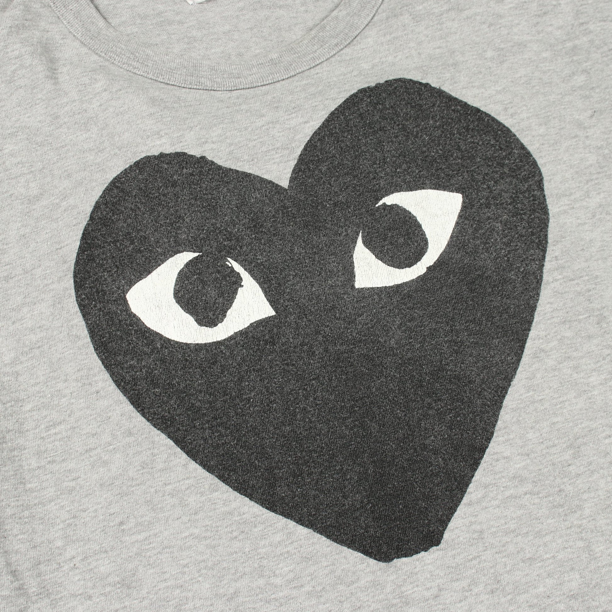 ハートロゴ 半袖Tシャツ コットン グレー プレイコムデギャルソン トップス PLAY COMME des GARCONS
