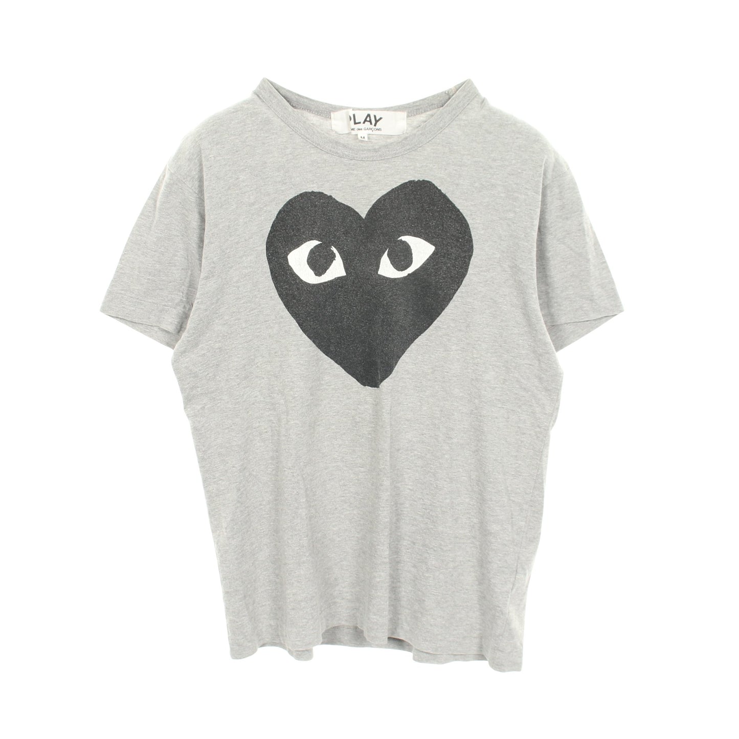 ハートロゴ 半袖Tシャツ コットン グレー プレイコムデギャルソン トップス PLAY COMME des GARCONS