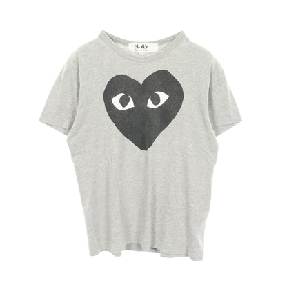 ハートロゴ 半袖Tシャツ コットン グレー プレイコムデギャルソン トップス PLAY COMME des GARCONS