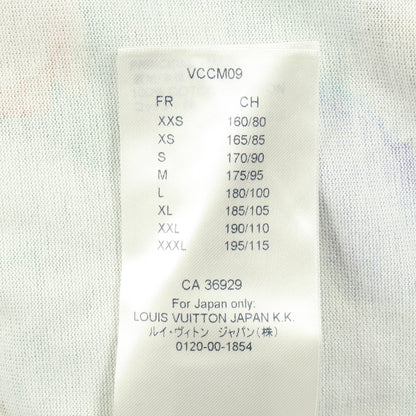 フラワーエンブロイダリー 半袖Tシャツ コットン ライトブルー マルチカラー ルイヴィトン トップス LOUIS VUITTON
