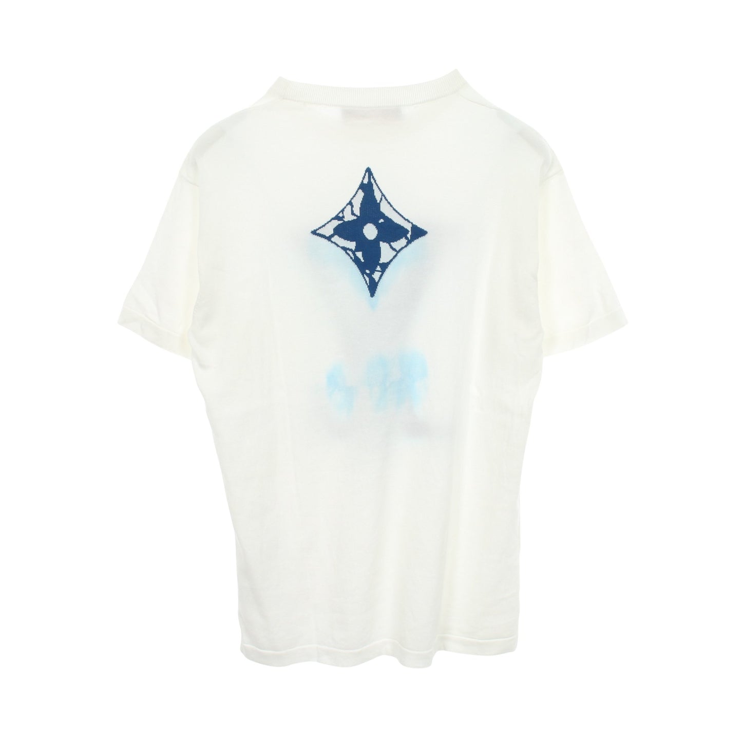 LV SKI ロゴ ショートスリーブ クルーネック Tシャツ ニット コットン ホワイト ブルー ルイヴィトン