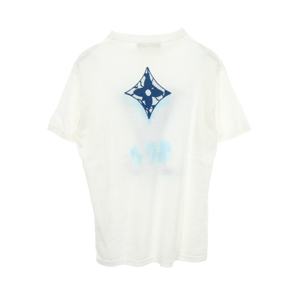 LV SKI ロゴ ショートスリーブ クルーネック Tシャツ ニット コットン ホワイト ブルー ルイヴィトン
