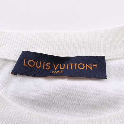 LV SKI ロゴ ショートスリーブ クルーネック Tシャツ ニット コットン ホワイト ブルー ルイヴィトン